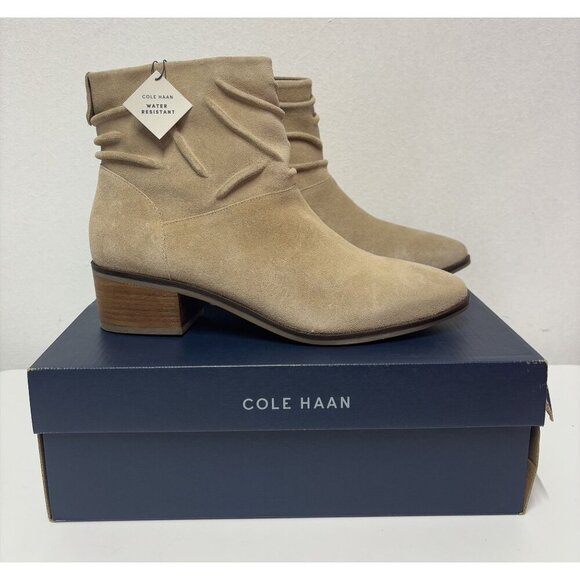 COLE HAAN / Mapl WRE / Water Resistant / Suede / Booties / With Side Zipper & St - Picture 8 of 9